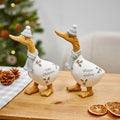 Christmas Sentiment Duck Ornament White Polyresin with Quote