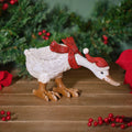 Christmas Resin Duck Leaning With Red Scarf And Hat Ornament