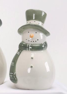Dolomite Green Snowman Ornament - 16cm