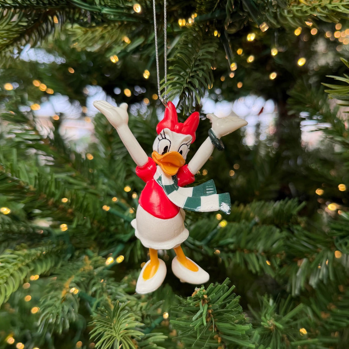 Disney Daisy Duck with Christmas Scarf Bauble