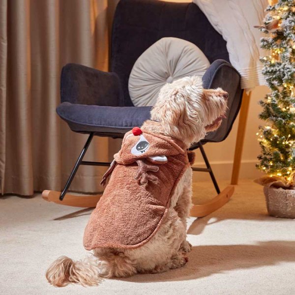 Zoon Rudy Reindeer Hoodie Christmas Dog Jumper