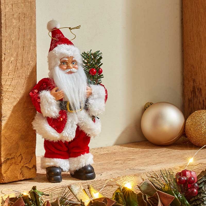 Red Sequin Santa Pendant