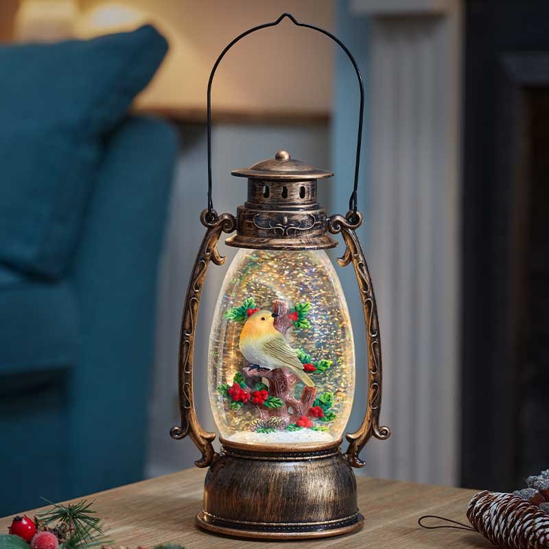 Lantern Water Spinner with Robin