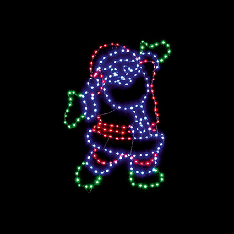 Premier Large Twinkling Santa Flexibright Wall Decoration - 60cm
