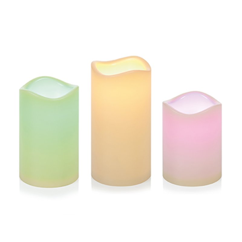 Special Offer Set of 3 Colour Changing Candles with Remote