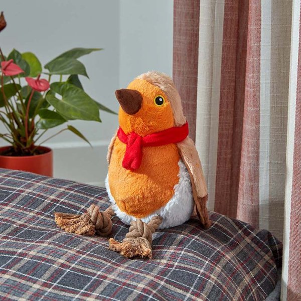 Zoon Large Robbie Robin Rope-Legs PlayPal Christmas Dog Toy