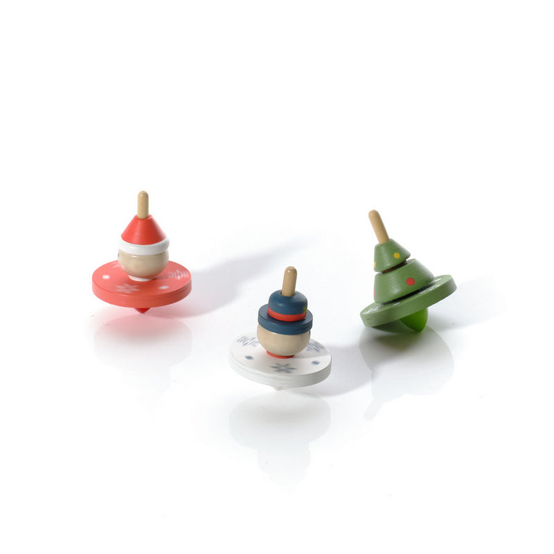 Christmas Wooden Spinning Top Toy Age 3+