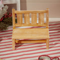 Small Decorative Wooden Bench Natural - 18cm