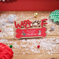 Furry & Festive Dog Cut Out Woof Christmas Block