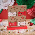 Furry & Festive Dog Bone Shaped Wooden Hanger