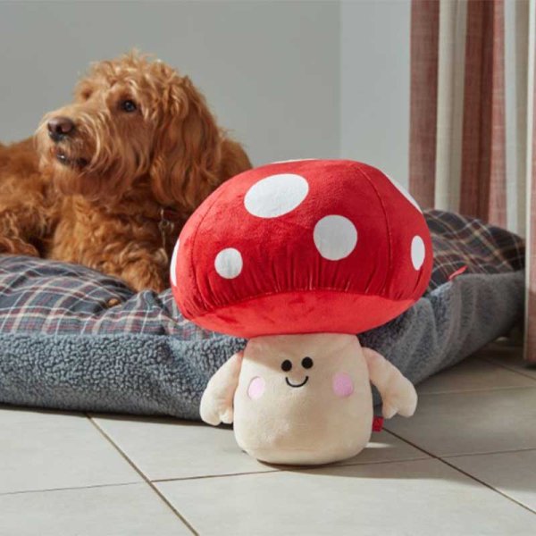 Zoon Large Shroom PlayPal Red & White Mushroom Soft Dog Toy