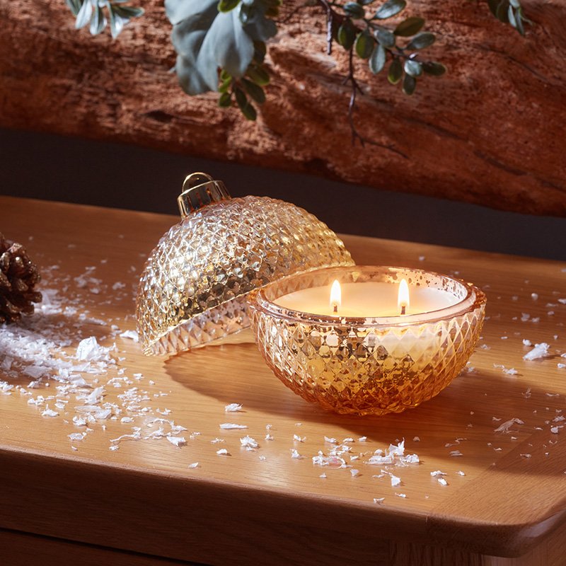Champagne Bauble Candle