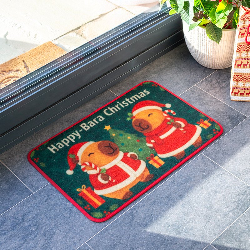 Happy-Bara Capybara Christmas Doormat - 60cm
