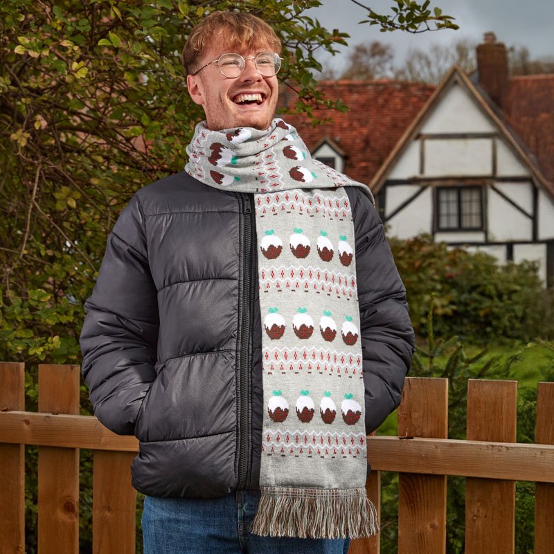 Christmas Pudding Luxury Scarf