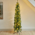 Three Kings 5ft InLit Ultra Slim King Pine Christmas Tree Pre-Lit with Warm White & Multi Coloured Lights