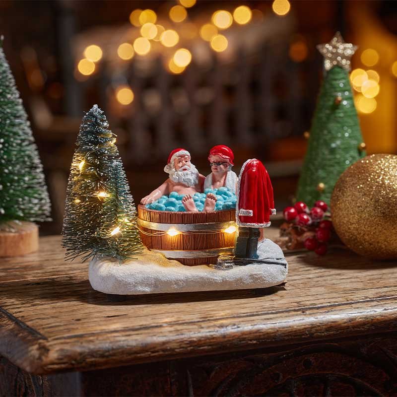 Santa's Spa Snow Scene