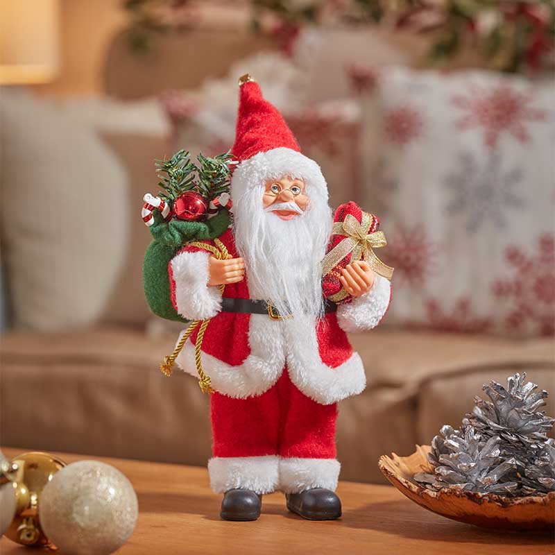 Red Santa Holding Sack