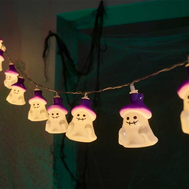 Halloween Ghostly Battery Operated String Lights - Set of 10