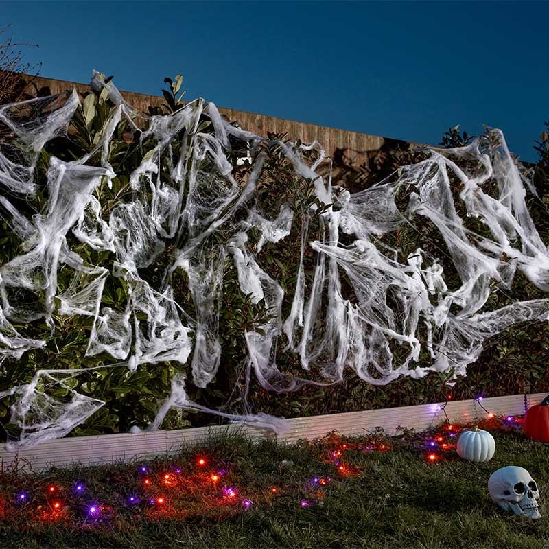 Halloween Scary Spider Web Decoration & 6 Spiders