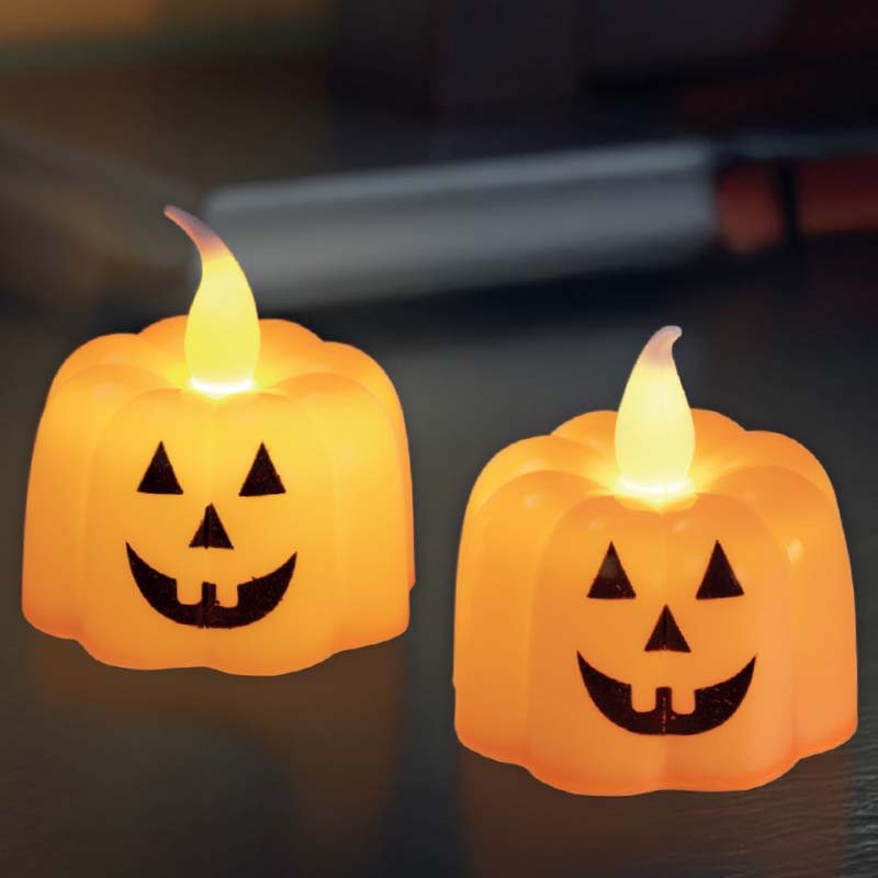Jack-O'-Lantern LED Candles - Pack of 2