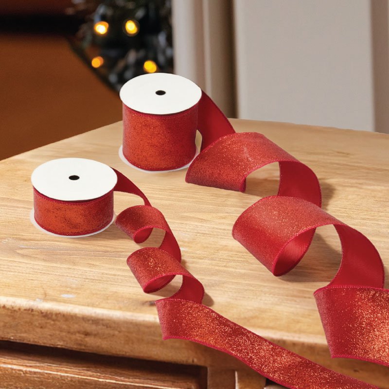 Red Sparkle Premium Ribbon - 38mm