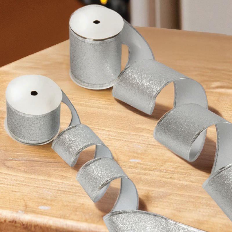 Silver Sparkle Premium Ribbon - 38mm