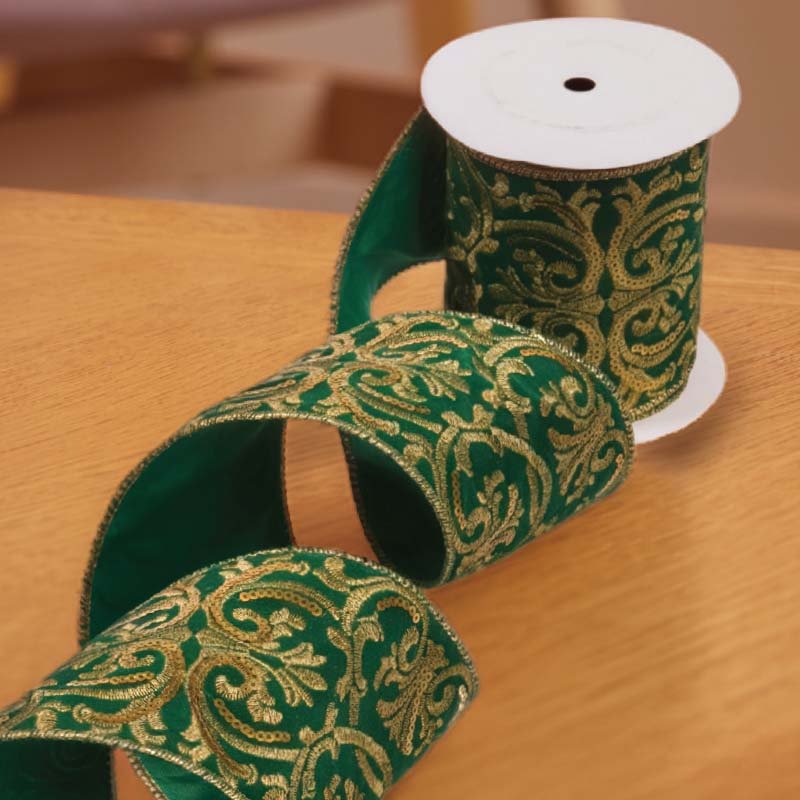 Emerald Regal Luxury Velvet Ribbon - 100mm