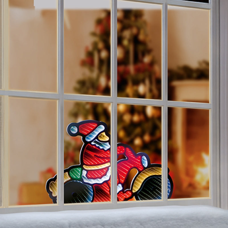 Premier Santa on Motorbike Infinity Mirror - 60cm