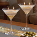 Sante! Martini Cocktail Glass Candle - Gold