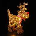 NOMA 45cm Brown Wicker Rudolph with 60 LEDs