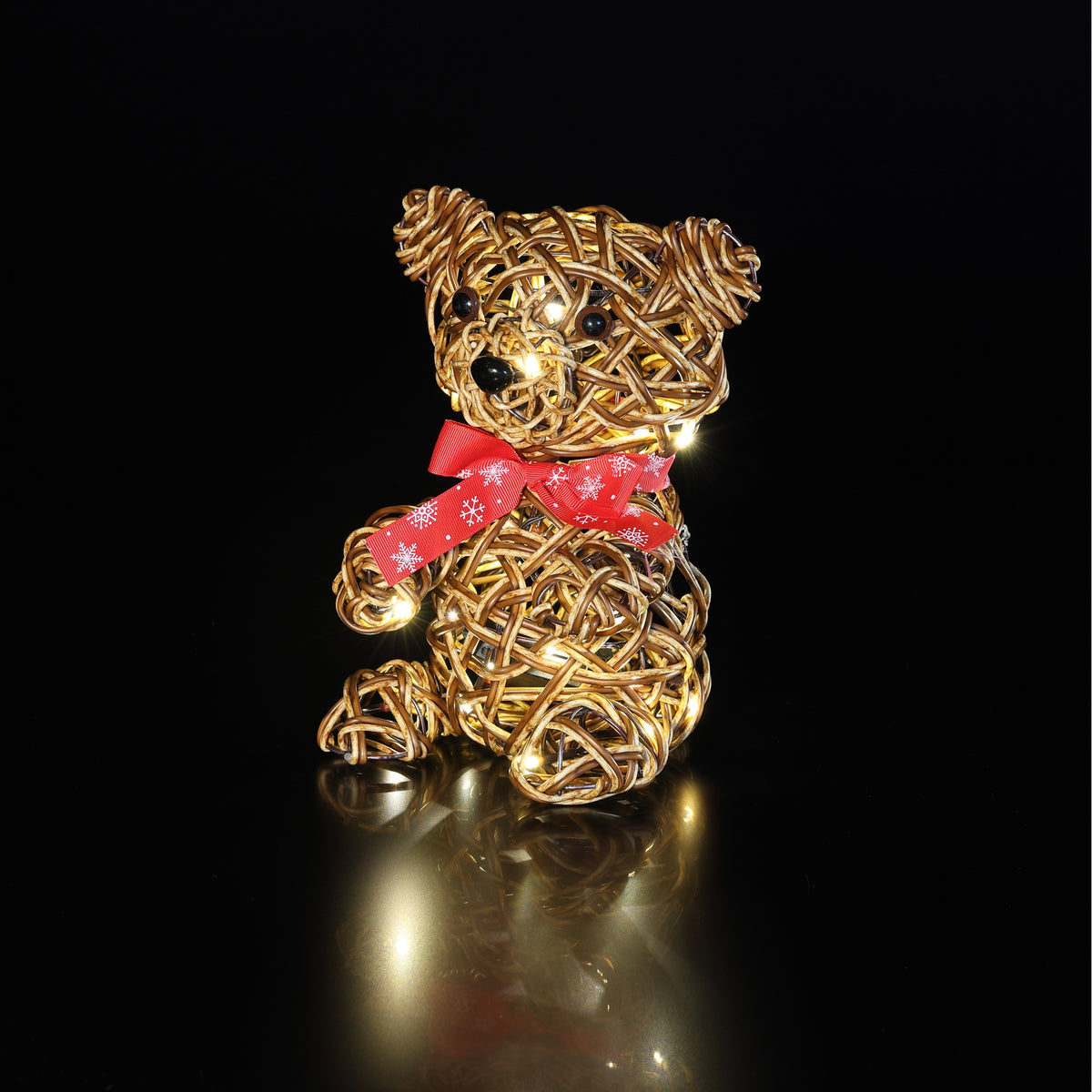 NOMA Brown Wicker Teddy - 25cm