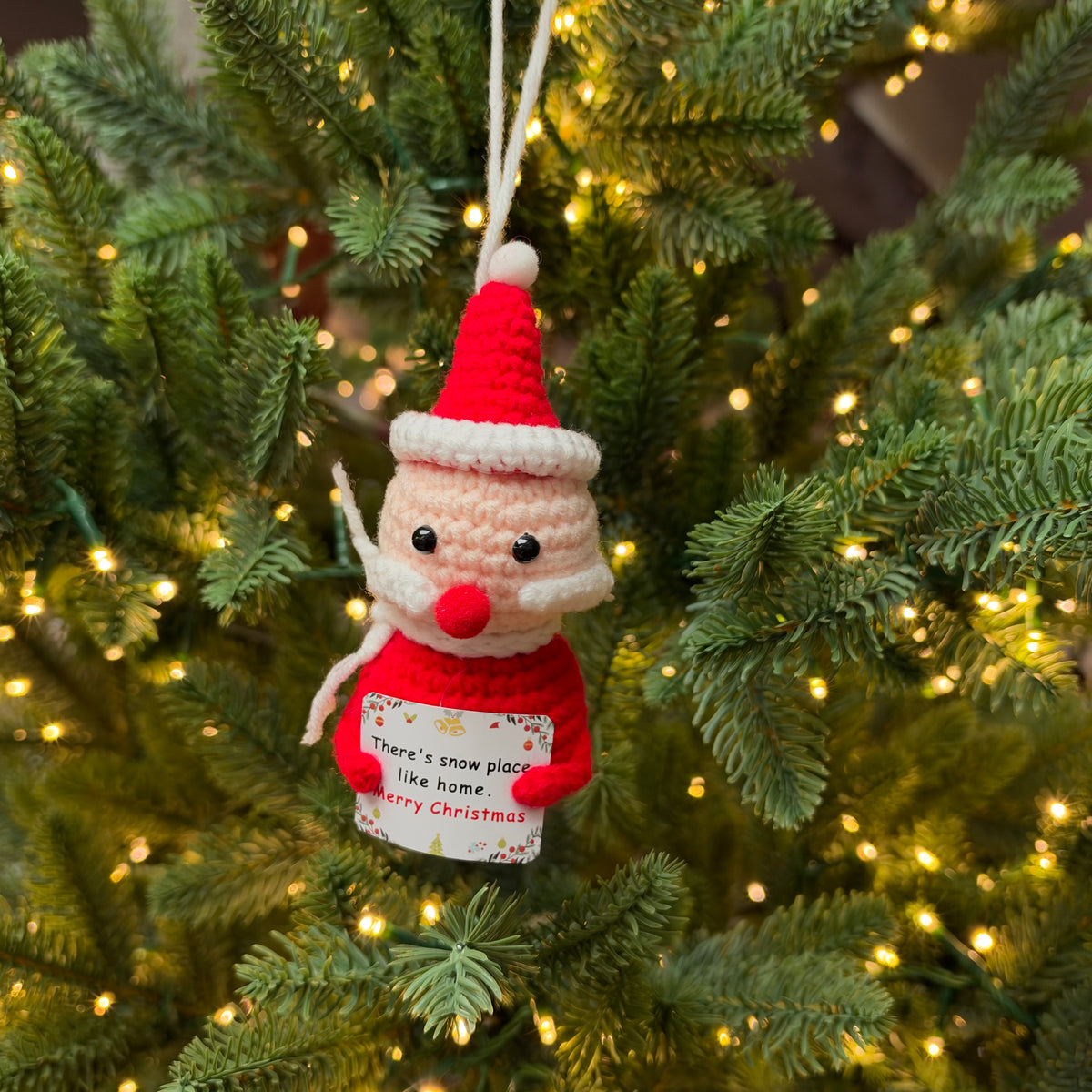 Crochet Santa Christmas Bauble - 10.5cm