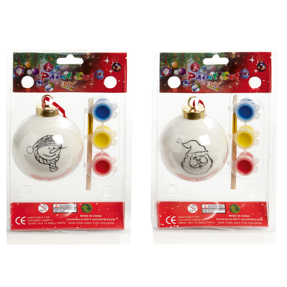 Christmas Paint Your Own Bauble with Paints