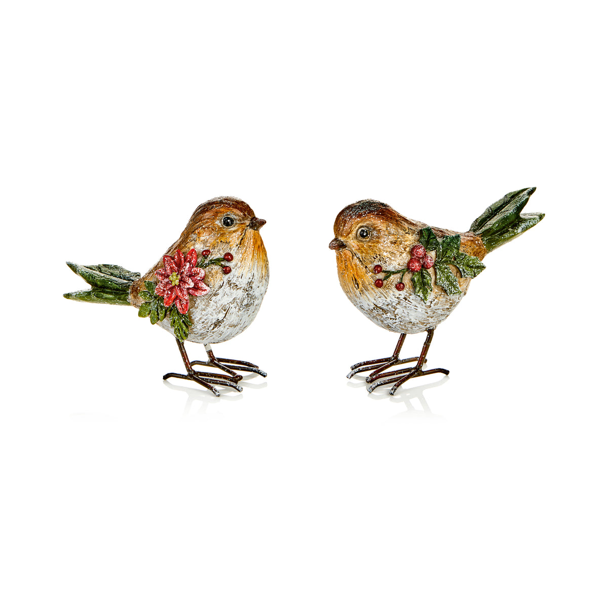 Glitter Snowy Robin Ornament 13cm