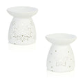 White Christmas Snowflake or Star Wax Burner - 12cm