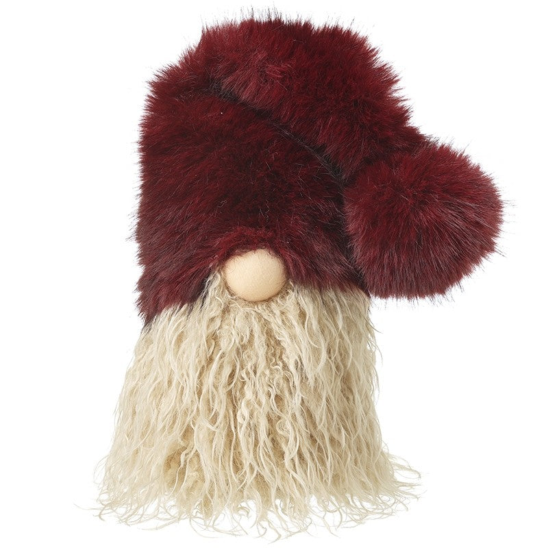 Bearded Gonk in Burgundy Floppy Hat - 22cm