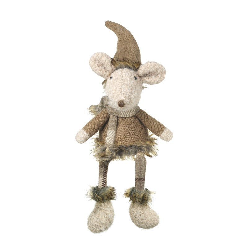 Mouse in Brown Jumper with Dangly Legs - 48cm