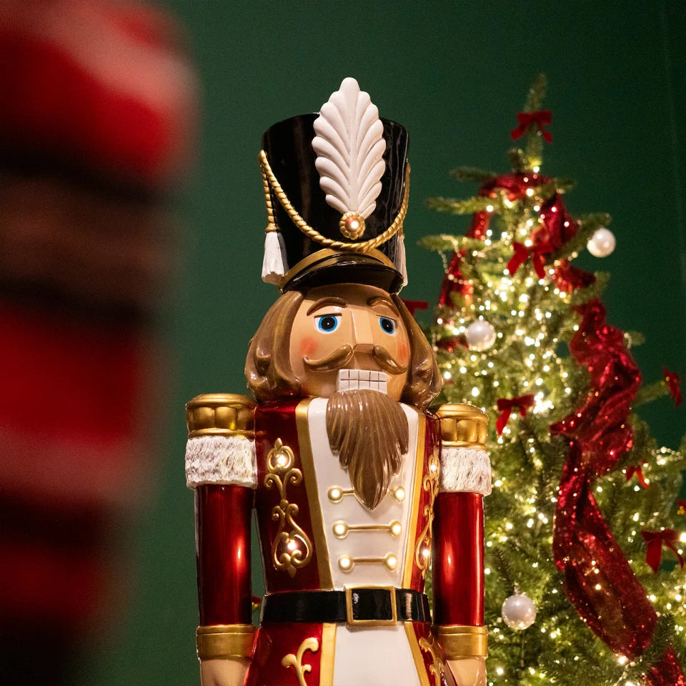Klaus the Giant 5.5ft Nutcracker with LED Lights - 168cm