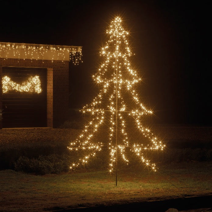 Kaemingk - 3m LED Light Up Outdoor Christmas Tree - 600 LEDs ...