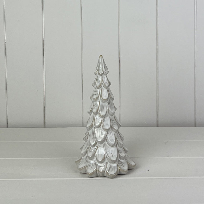 Glazed Ceramic Tree Ornament with Textured Detail - 20cm