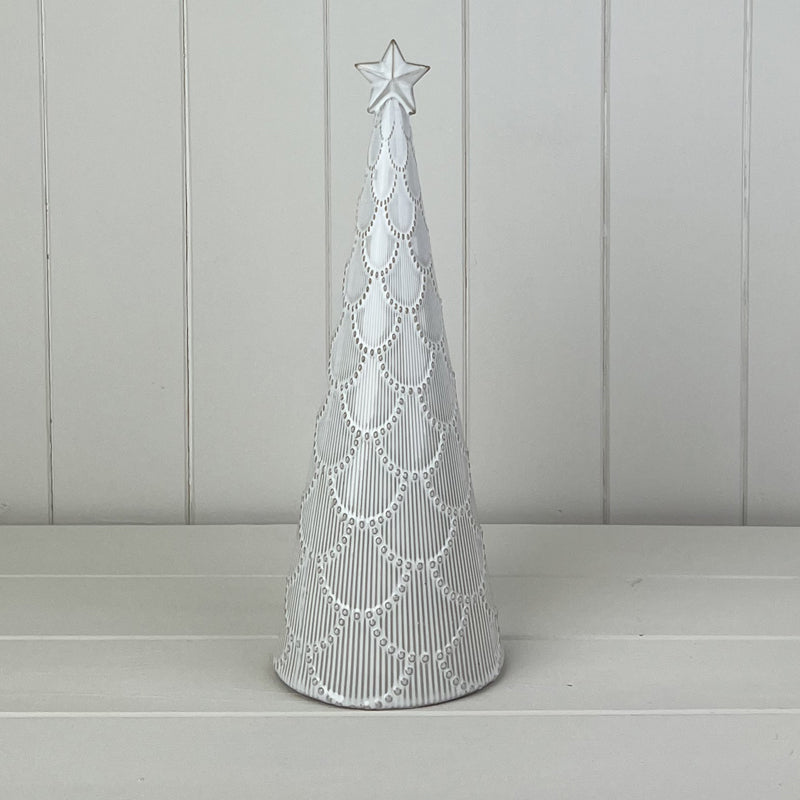 Glazed Ceramic Tree Ornament with Textured Detail (29.2cm)