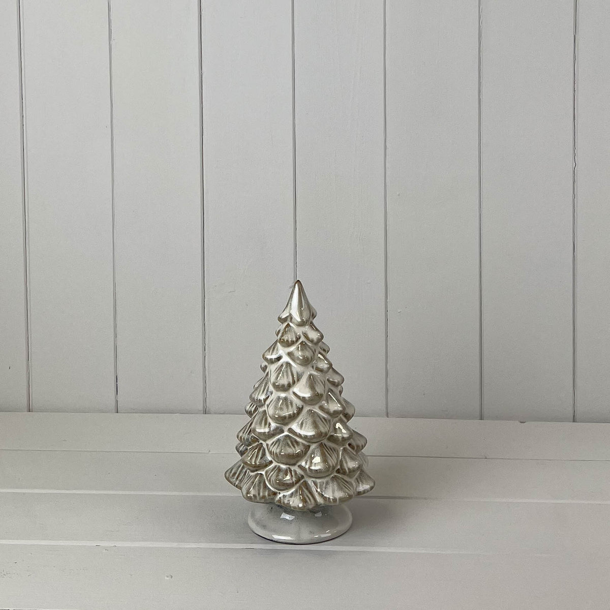Beige Mottle Ceramic Tree Decoration - 18cm