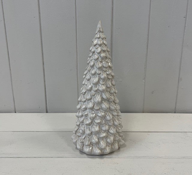 Large Glazed Ceramic Layered Christmas Tree Ornament