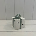 White and Green Ceramic Present with LED