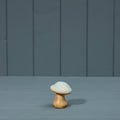 Teal Blue Ceramic Brown Toadstool Mushroom - 6.5cm