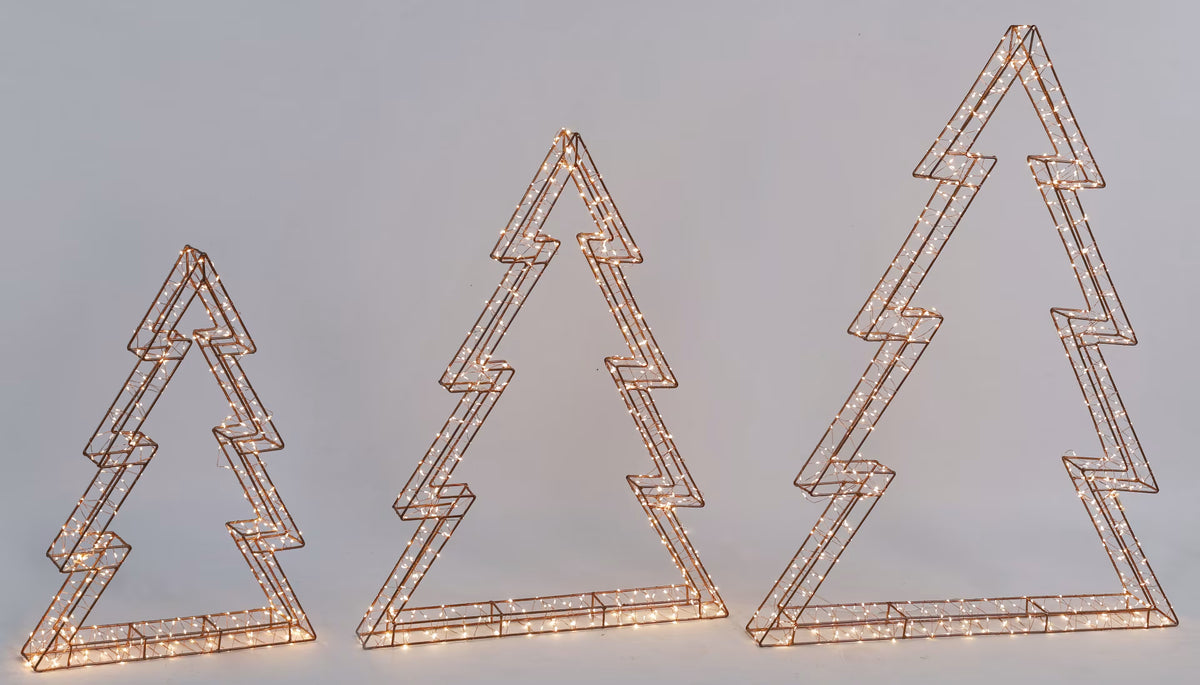 600 Warm White LEDS Copper LED 3D Tree