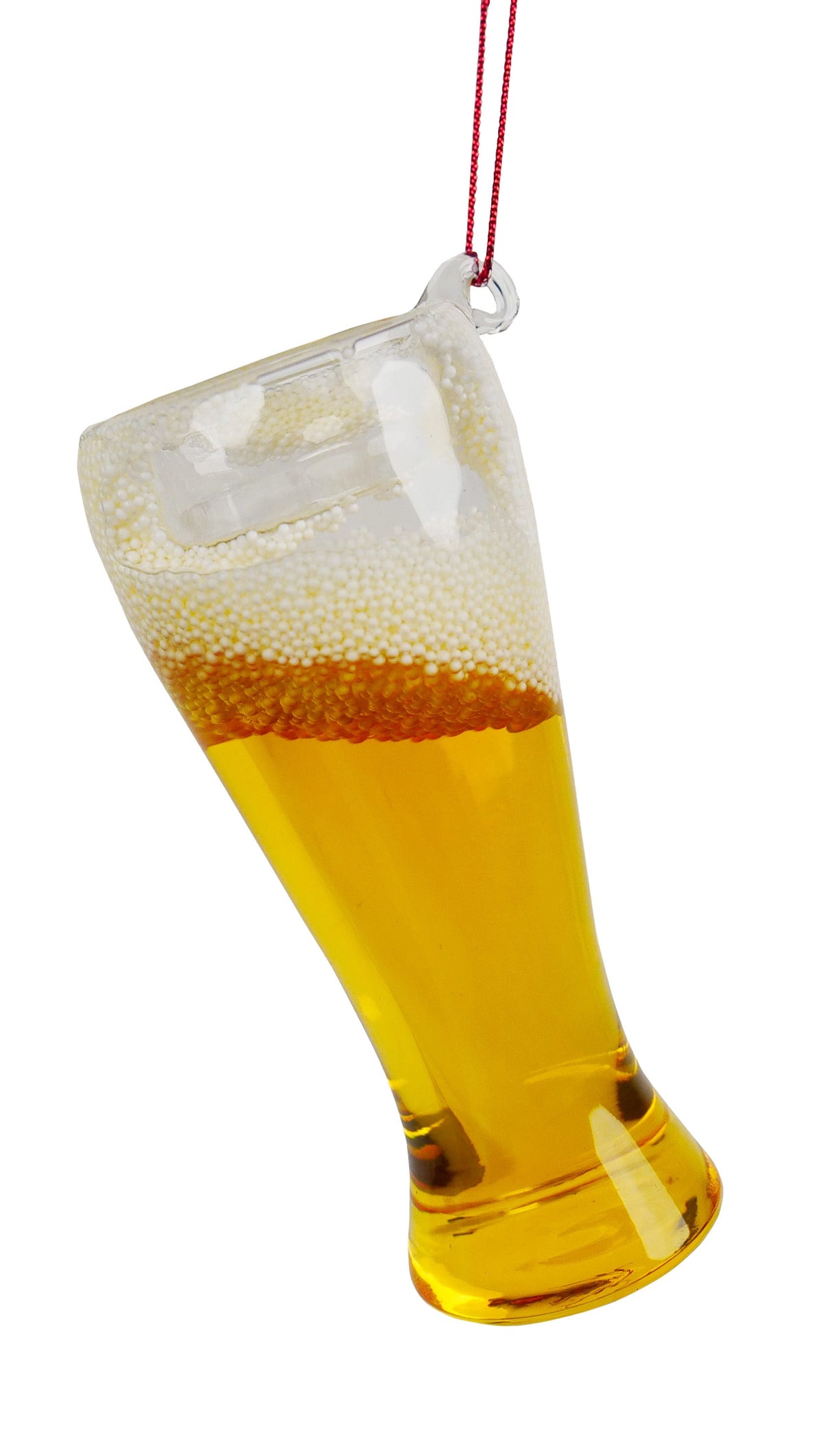 Beer Glass with Foam & Moving Liquid Christmas Bauble Decoration