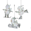 Iridescent Opalescent Snowman Christmas Tree Bauble - Single