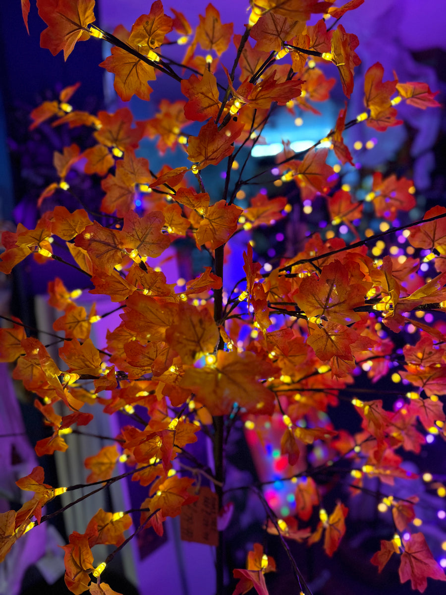 Jingles Autumn Maple Leaf Light Up Twig Tree with Warm White LEDs - 18 ...