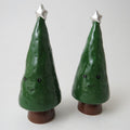 Ceramic Christmas Tree Ornament with Smiley Face - 13.5cm